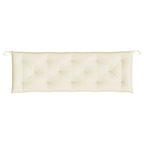 Cuscini Panca Giardino 2pz Bianco Crema 150x50x7 Tessuto Oxford