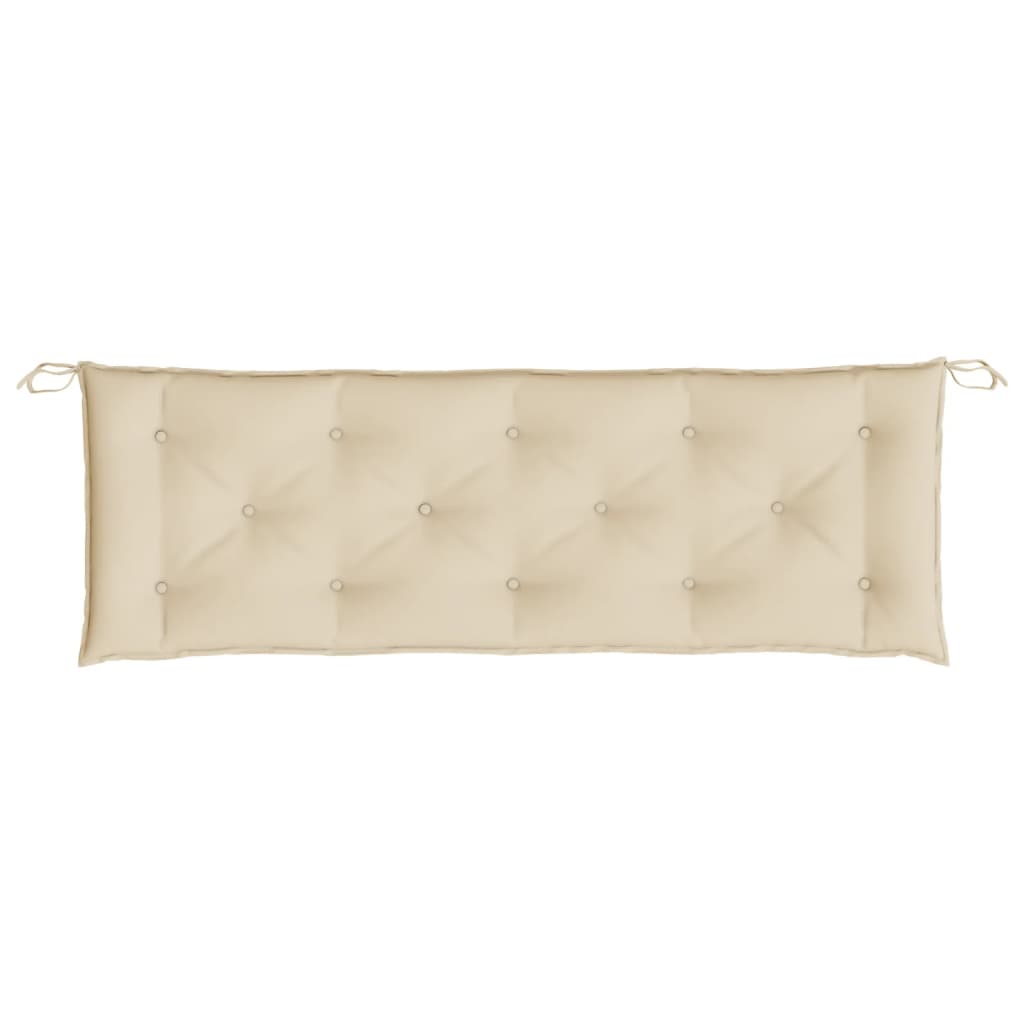 Cuscini Panca da Giardino 2pz Beige 150x50x7 cm Tessuto Oxford