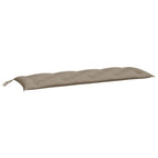 Cuscini Panca da Giardino 2pz Tortora 150x50x7cm Tessuto Oxford