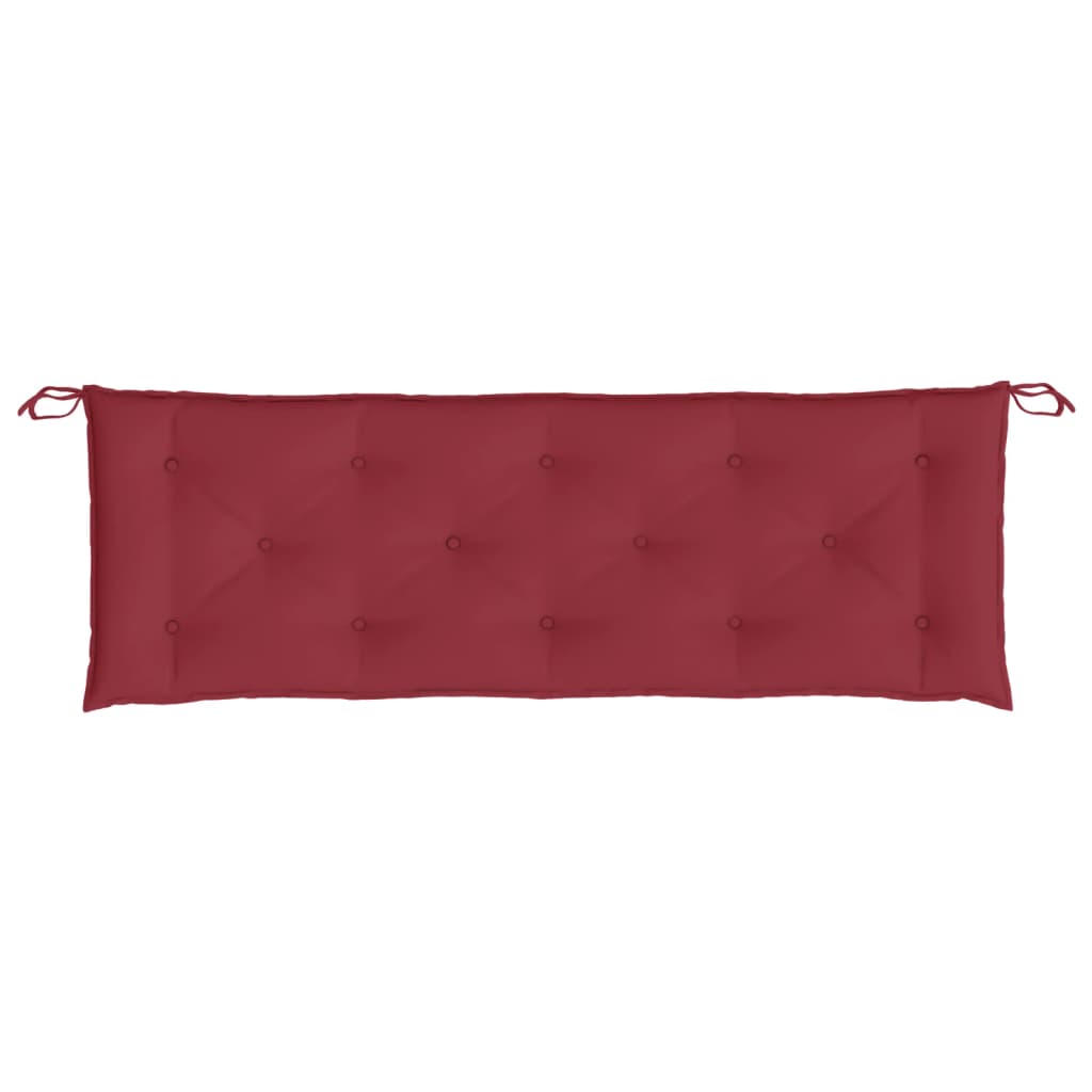 Cuscini per Panca 2 pz Rosso Vino 150x50x7 cm in Tessuto Oxford