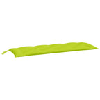 Cuscini per Panca 2 pz Verde Brillante 150x50x7 cm Tessuto Oxford