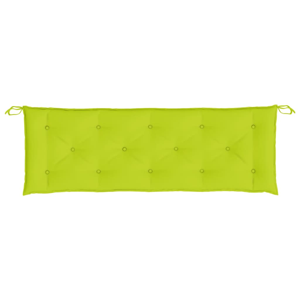 Cuscini per Panca 2 pz Verde Brillante 150x50x7 cm Tessuto Oxford