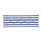 Cuscini Panca Giardino 2pz Righe Bianche Blu 150x50x7cm Tessuto