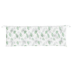 Cuscini Panca Giardino 2 pz Motivo a Foglie 150x50x7 cm Tessuto