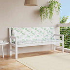 Cuscini Panca Giardino 2 pz Motivo a Foglie 150x50x7 cm Tessuto