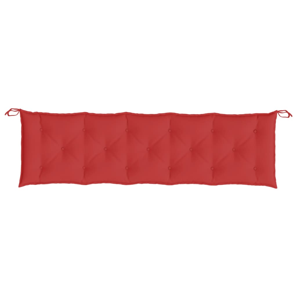 Cuscini per Panca 2 pz Rossi 180x50x7 cm in Tessuto Oxford