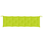 Cuscini per Panca 2 pz Verde Intenso 180x50x7 cm Tessuto Oxford