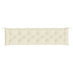 Cuscini Panca Giardino 2pz Bianco Crema 200x50x7 Tessuto Oxford