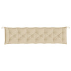Cuscini Panca da Giardino 2pz Beige 200x50x7cm Tessuto Oxford