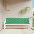 Cuscini per Panca 2 pz Verdi 200x50x7 cm in Tessuto Oxford