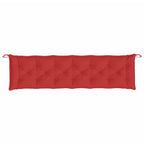 Cuscini per Panca 2 pz Rossi 200x50x7 cm in Tessuto Oxford