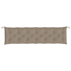 Cuscini Panca da Giardino 2pz Tortora 200x50x7cm Tessuto Oxford