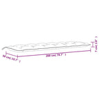 Cuscini Panca da Giardino 2pz Multicolore 200x50x7cm in Tessuto