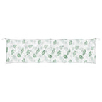 Cuscini Panca Giardino 2 pz Motivo a Foglie 200x50x7 cm Tessuto