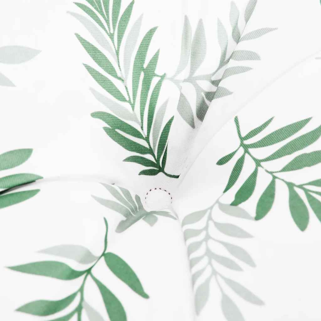 Cuscini Panca Giardino 2 pz Motivo a Foglie 200x50x7 cm Tessuto