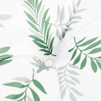 Cuscini Panca Giardino 2 pz Motivo a Foglie 200x50x7 cm Tessuto