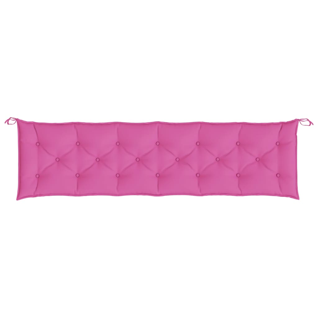 Cuscini per Panca da Giardino 2 pz Rosa 200x50x7 cm in Tessuto