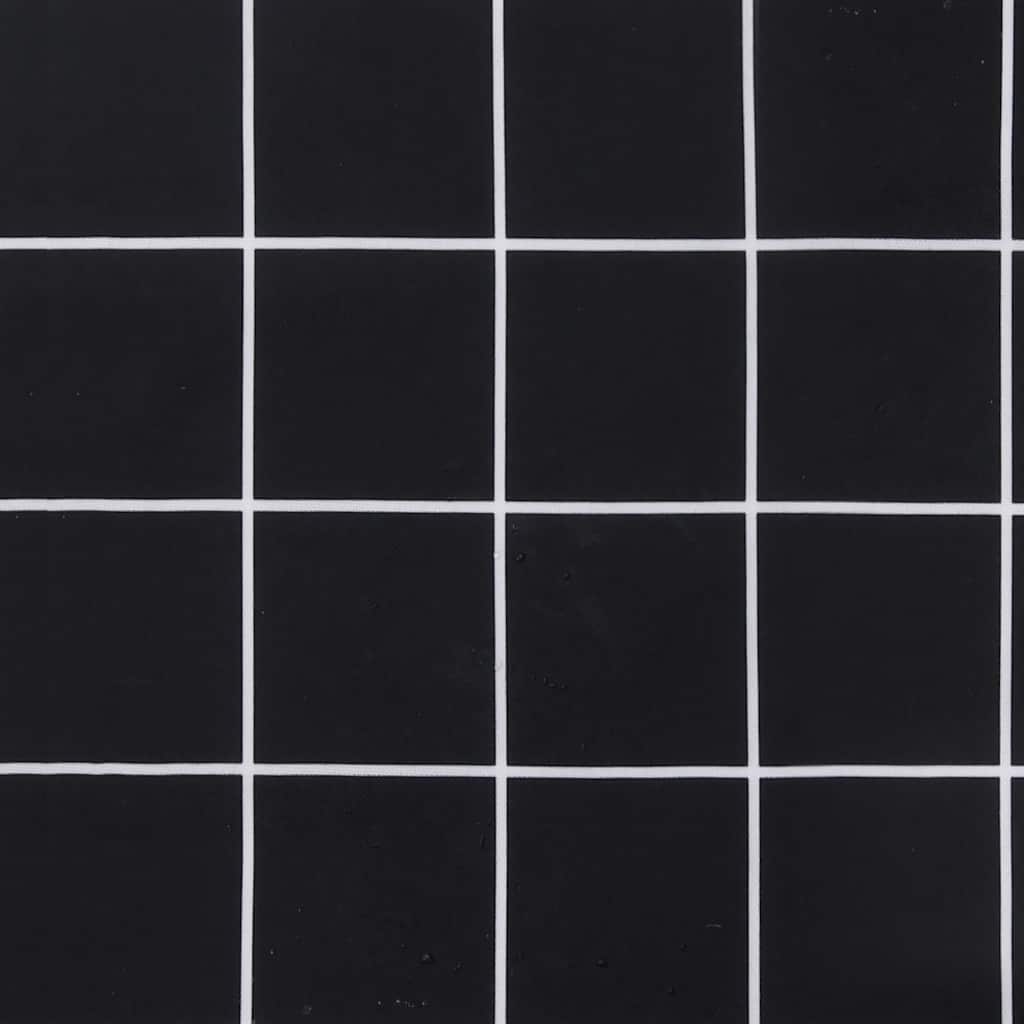 Cuscini per Pallet 2 pz Motivo a Quadri Nero in Tessuto Oxford