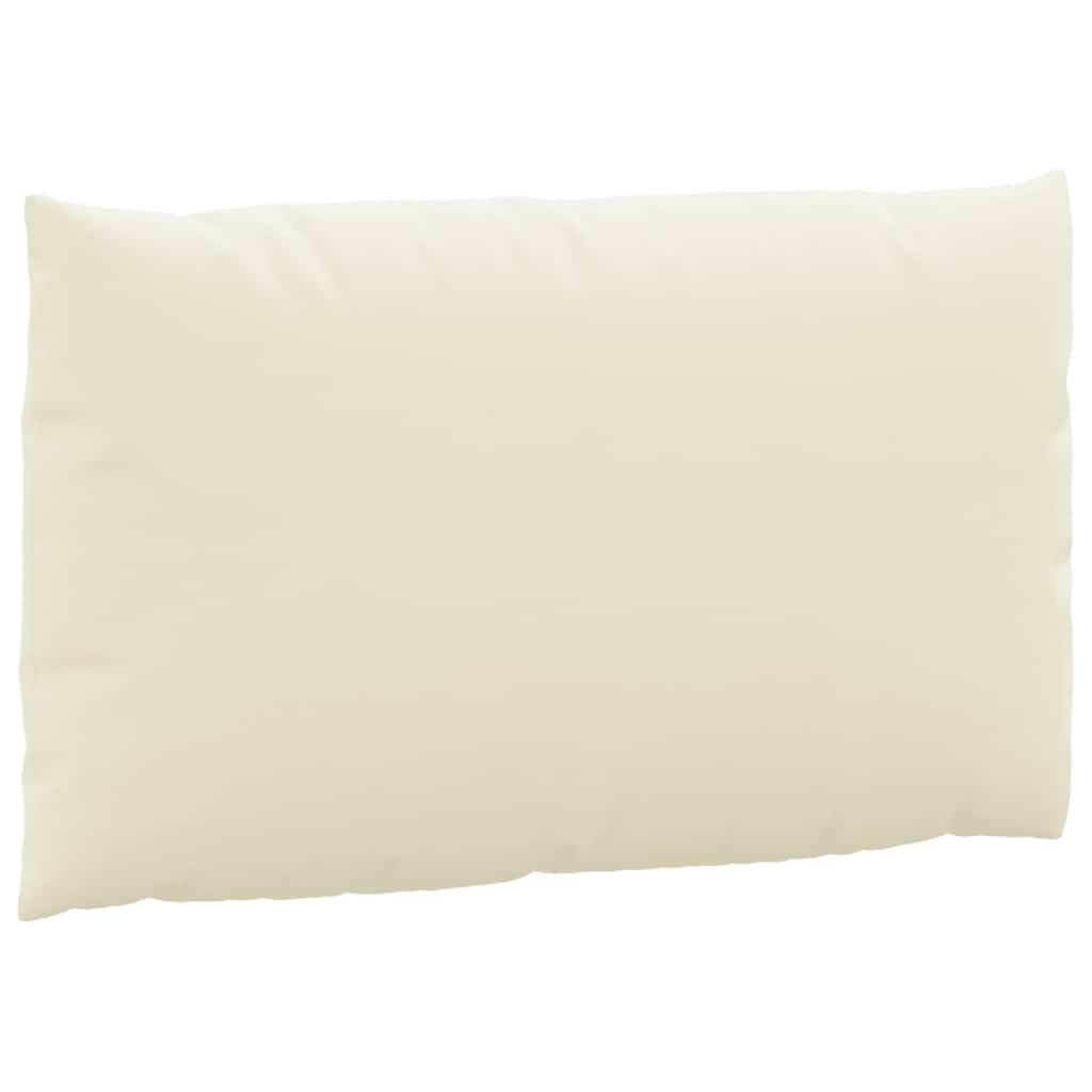 Cuscini per Pallet 3 pz Bianco Crema in Tessuto Oxford