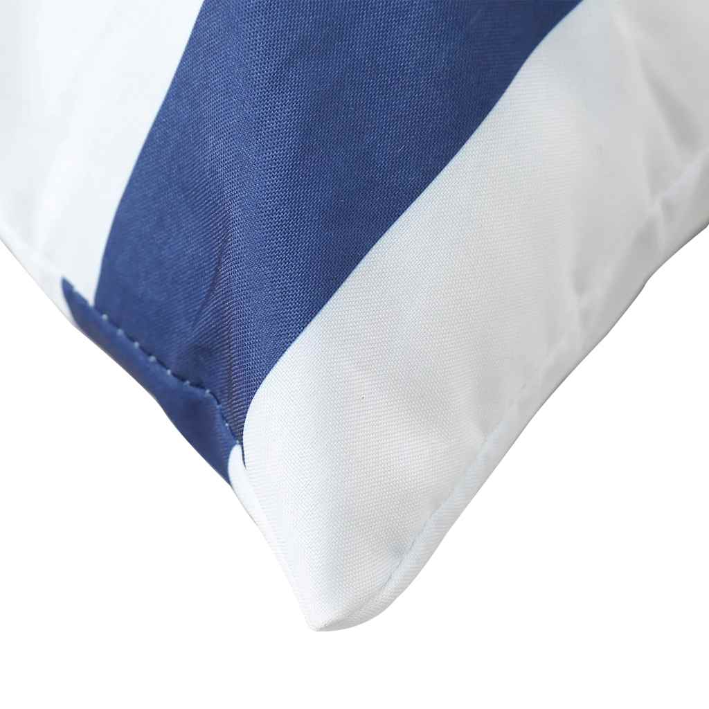 Cuscini per Pallet 3 pz Strisce Blu e Bianche Tessuto Oxford