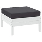 Cuscino per Pallet Antracite 60x60x9,5 cm in Tessuto