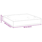 Cuscino per Pallet Crema 60x60x9,5 cm in Tessuto