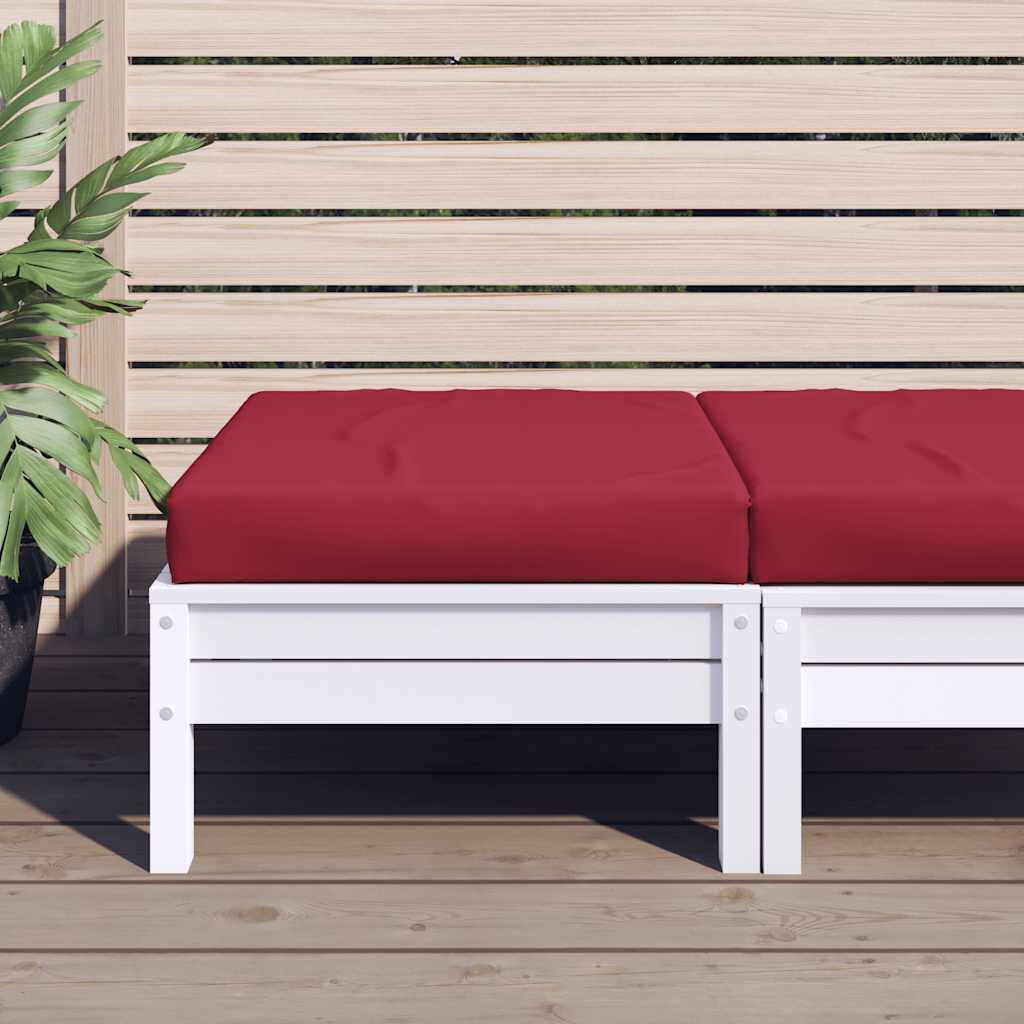Cuscino per Pallet Rosso Vino 60x60x9,5 cm in Tessuto Oxford