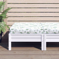 Cuscino Pallet Motivo a Foglie 60x60x8 cm in Tessuto Oxford