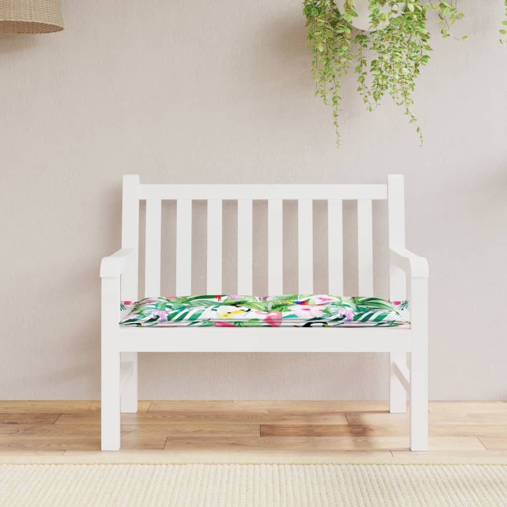 Cuscino per Panca da Giardino Multicolore 110x50x7cm in Tessuto