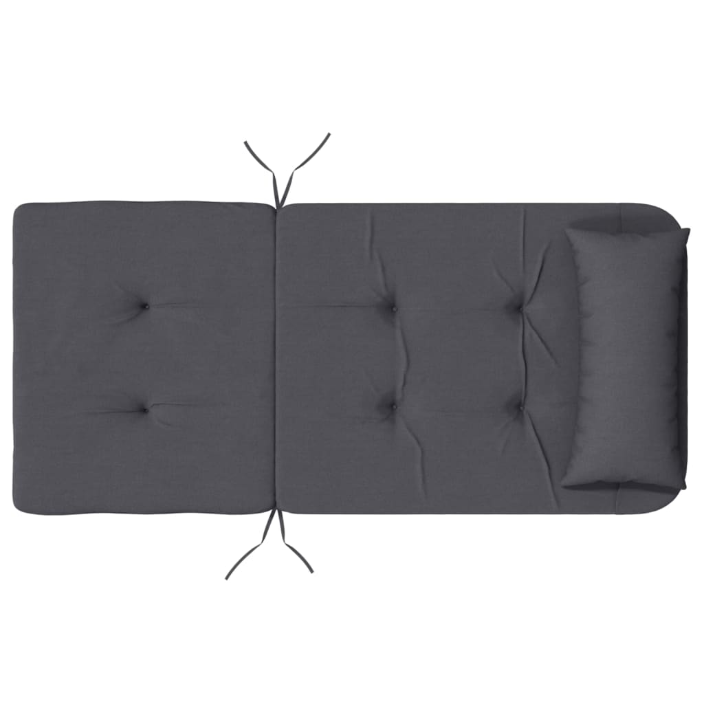Cuscini per Sedia Adirondack 2 pz Antracite in Tessuto Oxford