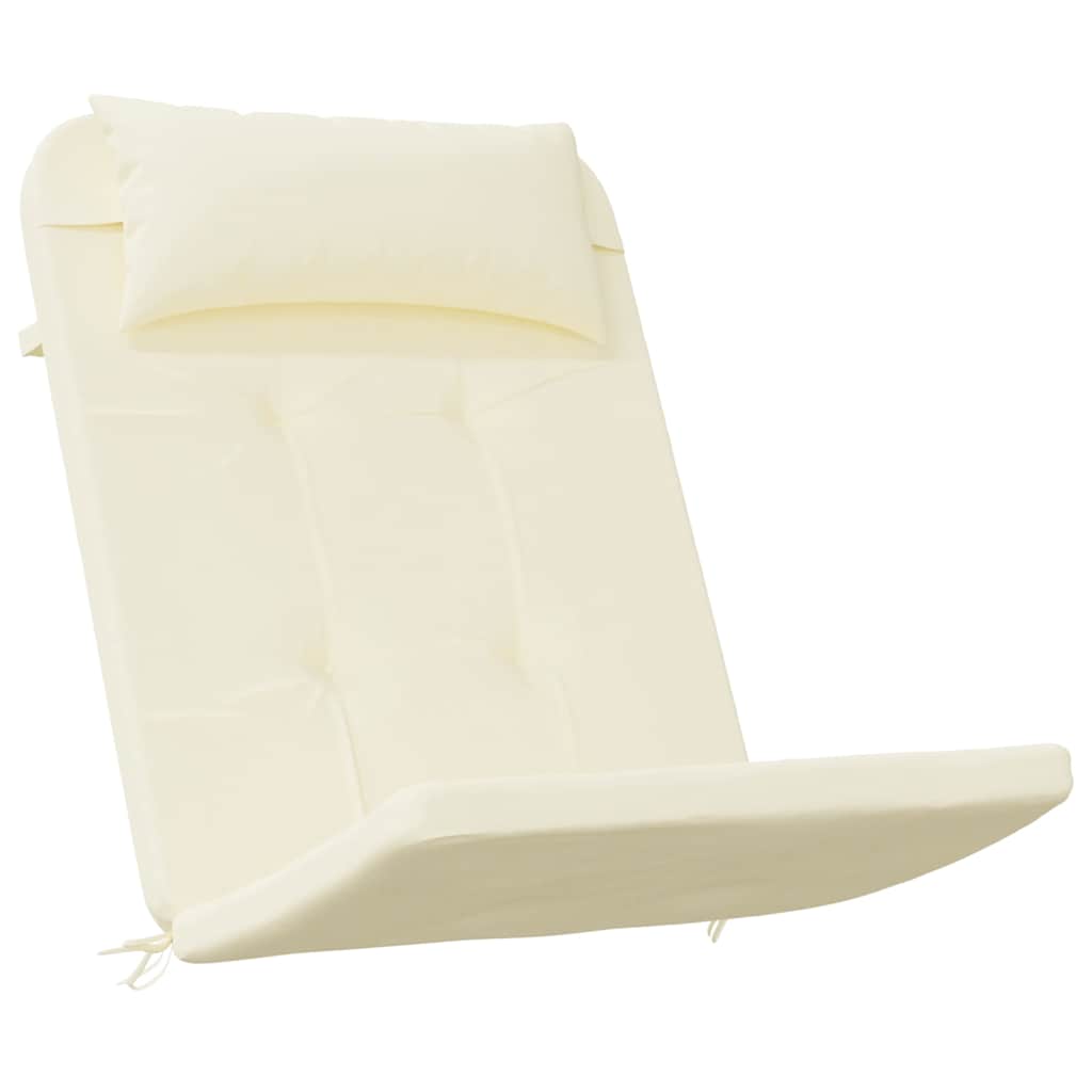 Cuscini per Sedia Adirondack 2 pz Crema in Tessuto Oxford