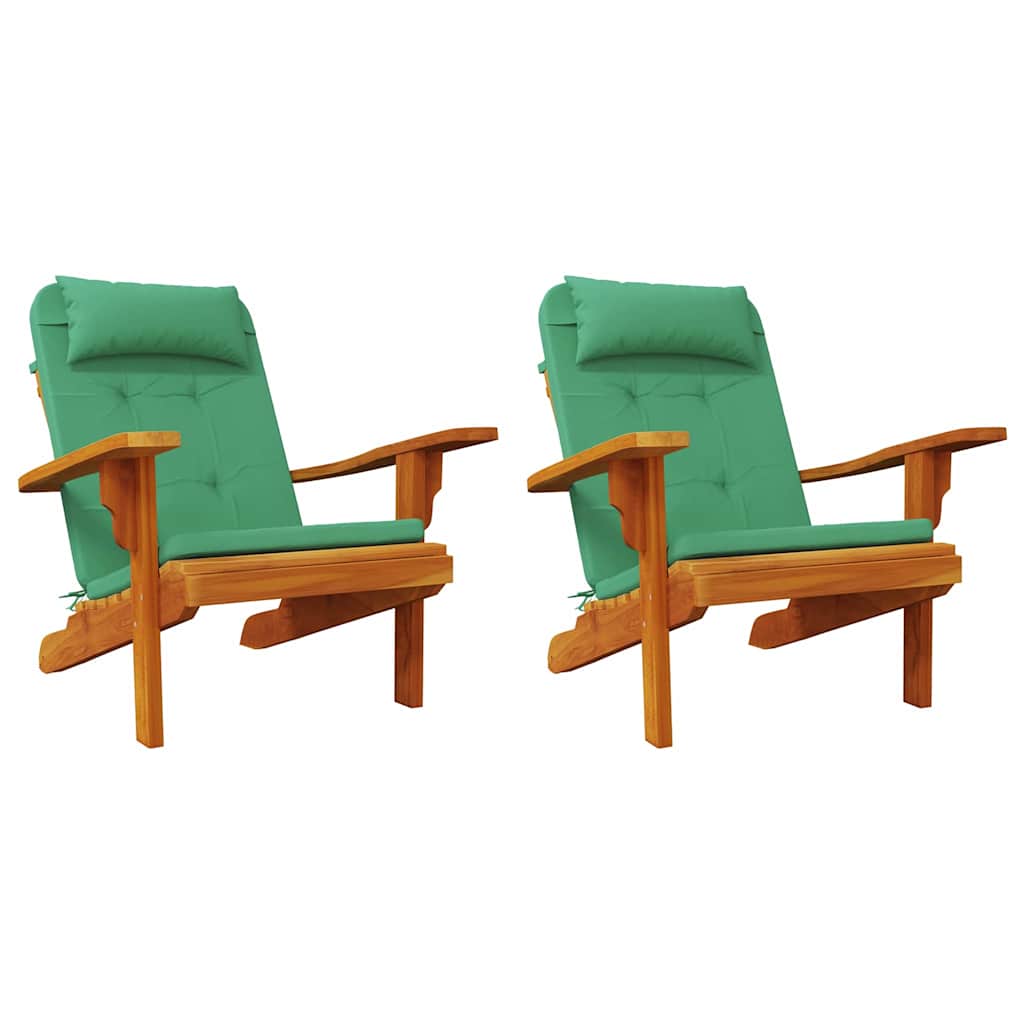 Cuscini per sedie 2 pcs Verde 58 x 77 x 4,5 cm Tessuto Oxford