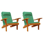 Cuscini per sedie 2 pcs Verde 58 x 77 x 4,5 cm Tessuto Oxford