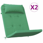 Cuscini per sedie 2 pcs Verde 58 x 77 x 4,5 cm Tessuto Oxford