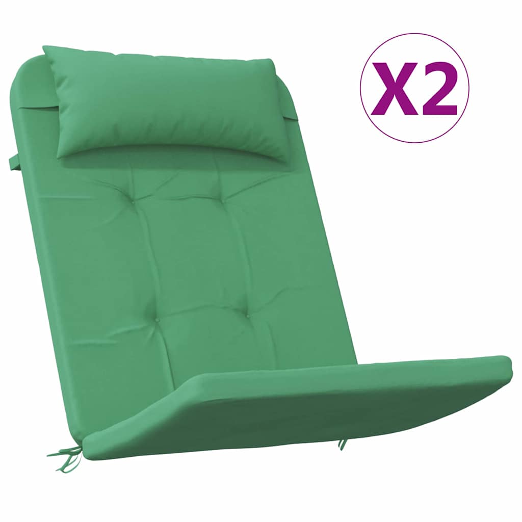 Cuscini per sedie 2 pcs Verde 58 x 77 x 4,5 cm Tessuto Oxford