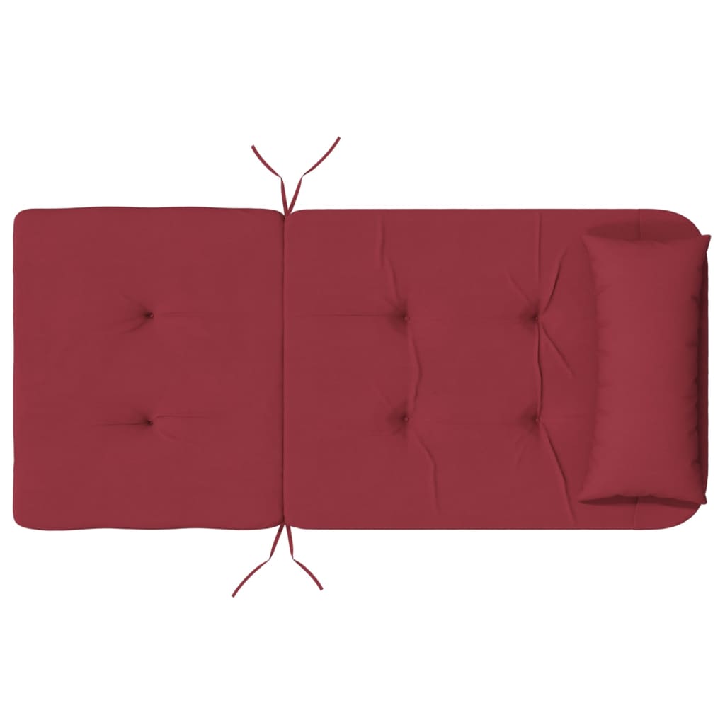 Cuscini per Sedia Adirondack 2 pz Rosso Vino in Tessuto Oxford