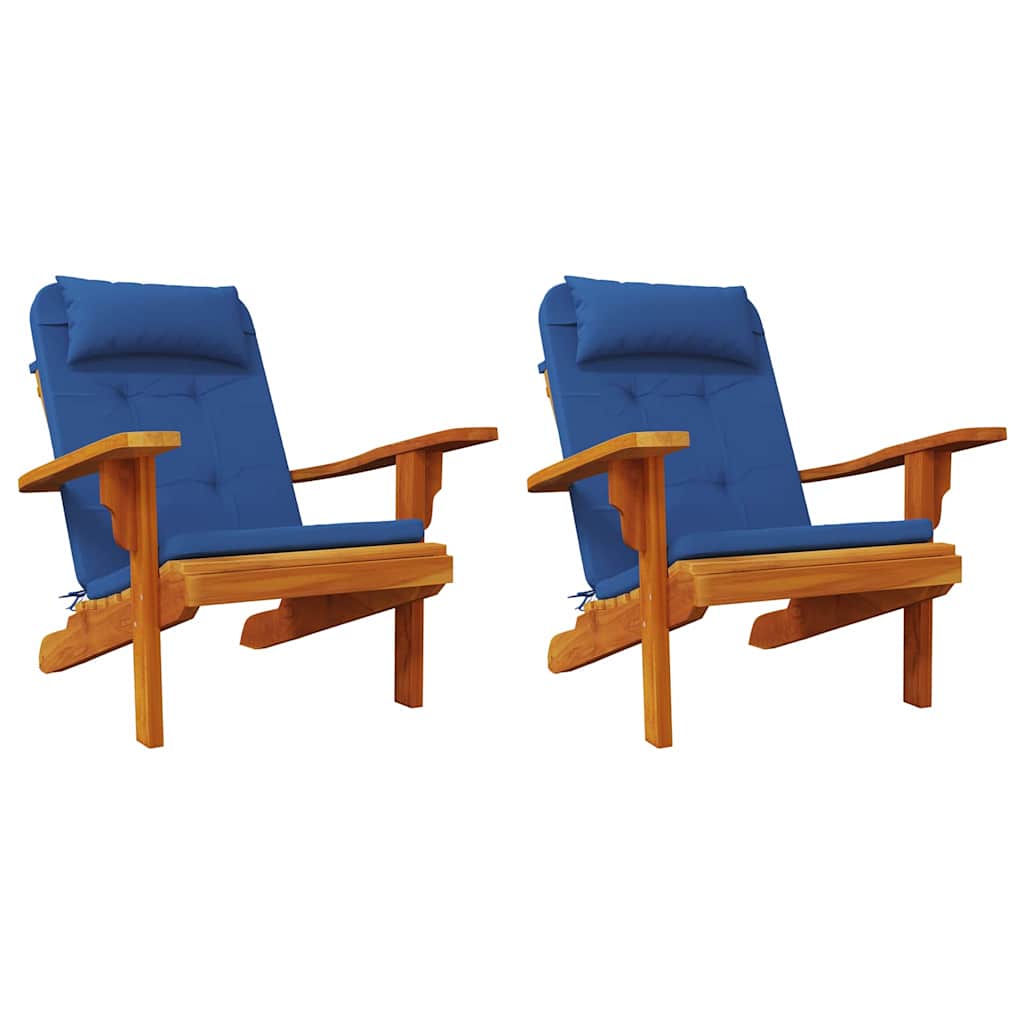Cuscini per sedie 2 pcs Blu 58 x 77 x 4,5 cm Tessuto Oxford