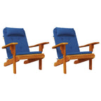 Cuscini per sedie 2 pcs Blu 58 x 77 x 4,5 cm Tessuto Oxford