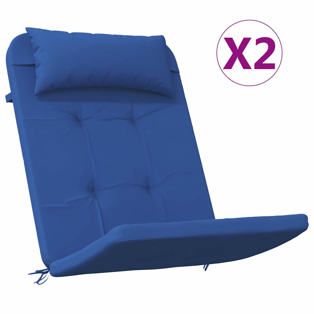 Cuscini per sedie 2 pcs Blu 58 x 77 x 4,5 cm Tessuto Oxford