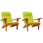 Cuscini per sedie 2 pcs Verde brillante. 58 x 77 x 4,5 cm