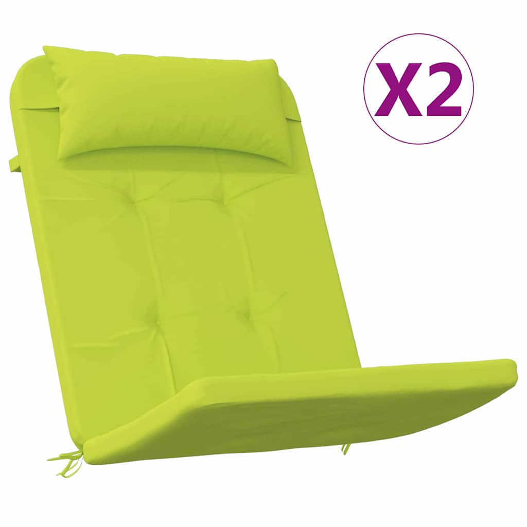 Cuscini per sedie 2 pcs Verde brillante. 58 x 77 x 4,5 cm