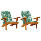 Cuscini per sedie Foglia 2 pcs Motivo Foglia 58 x 77 x 4,5 cm