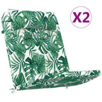 Cuscini per sedie Foglia 2 pcs Motivo Foglia 58 x 77 x 4,5 cm