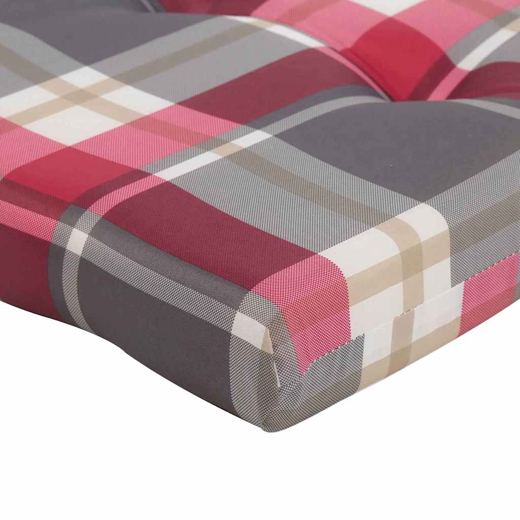 Cuscini per sedie a scacchi 2 pcs Quadro Rosso 58 x 77 x 4,5 cm