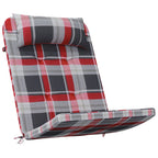 Cuscini per sedie a scacchi 2 pcs Quadro Rosso 58 x 77 x 4,5 cm