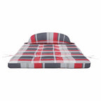 Cuscini per sedie a scacchi 2 pcs Quadro Rosso 58 x 77 x 4,5 cm