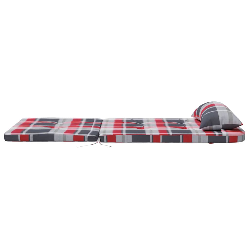Cuscini per sedie a scacchi 2 pcs Quadro Rosso 58 x 77 x 4,5 cm