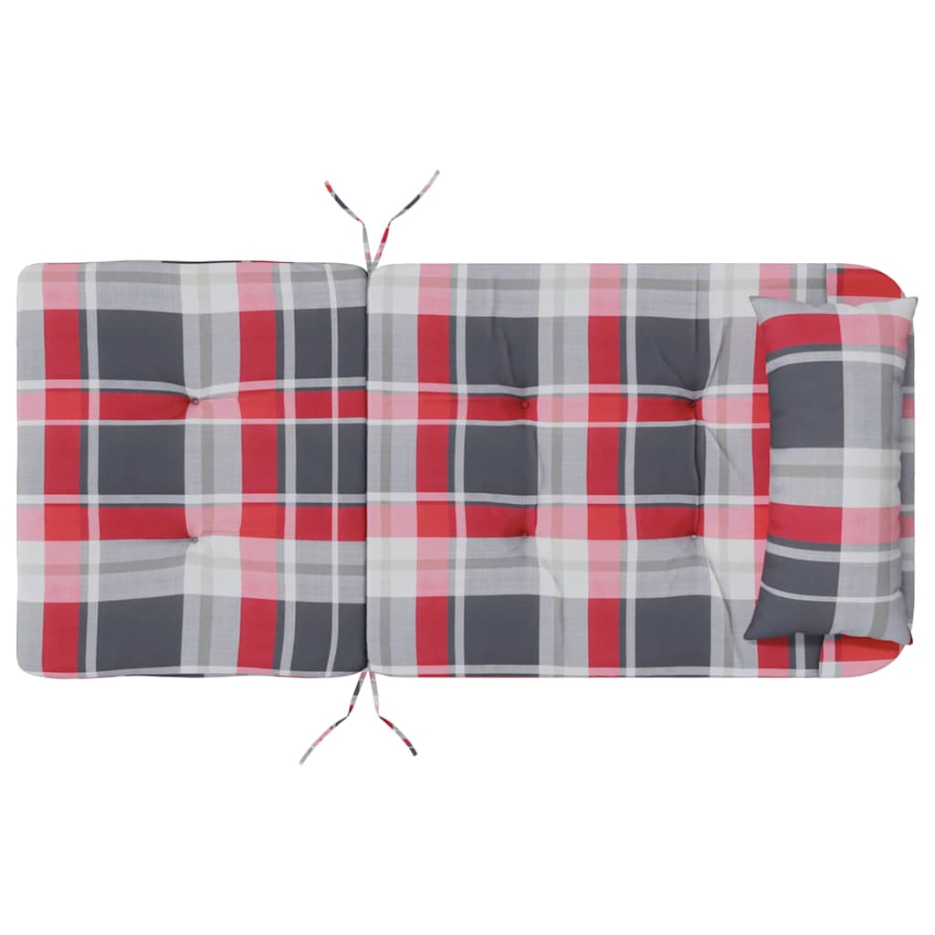 Cuscini per sedie a scacchi 2 pcs Quadro Rosso 58 x 77 x 4,5 cm