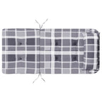 Cuscini Sedia Adirondack 2 pz a Quadri Grigio in Tessuto Oxford