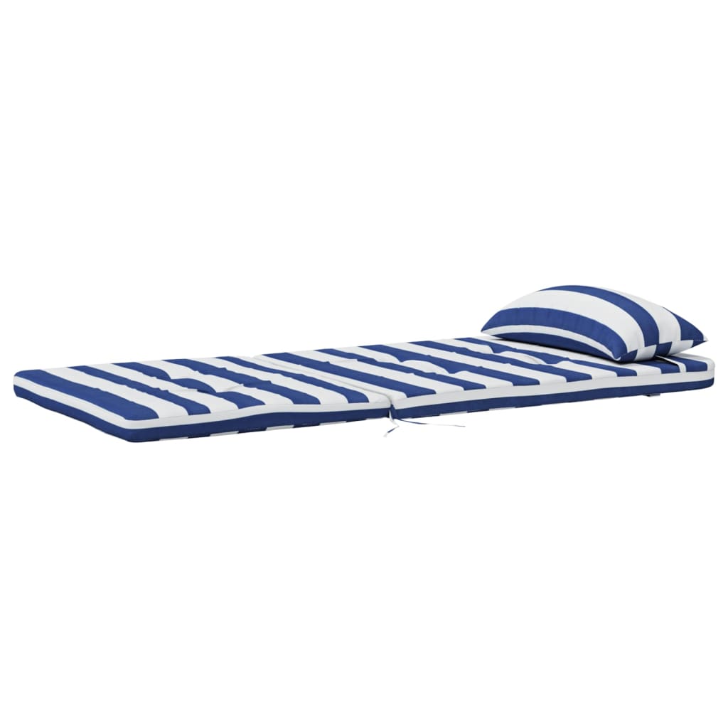 Cuscini Sedia Adirondack 2pz Strisce Bianche Blu Tessuto Oxford
